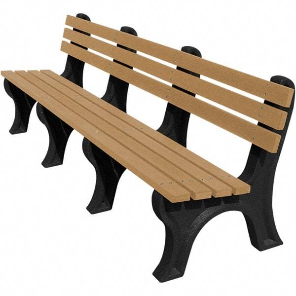 Vestil - 8' Long x 26-1/4" Wide, Recycled Plastic Bench Seat - Eagle Tool & Supply