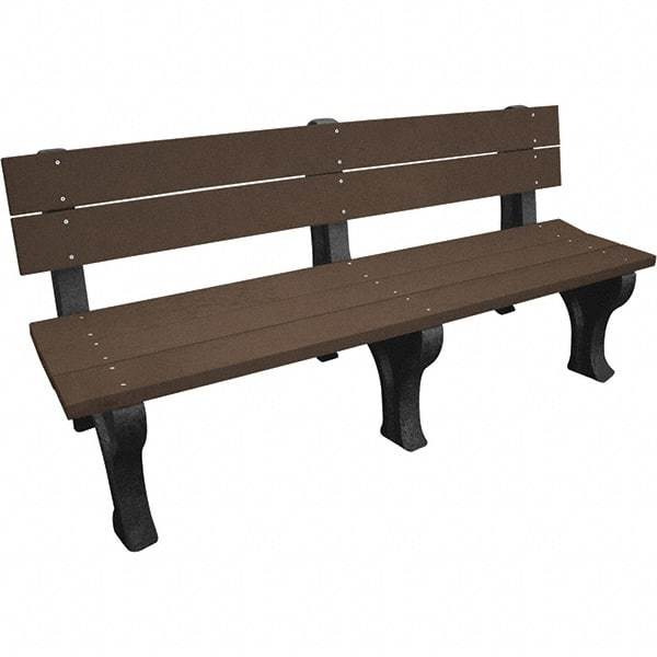 Vestil - 6' Long x 26-1/4" Wide, Recycled Plastic Bench Seat - Eagle Tool & Supply