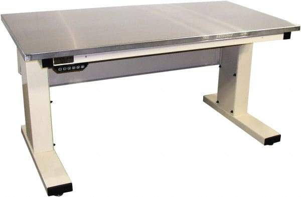 Proline - No Drawers, Work Bench - 1,000 Lb Capacity, Stainless Steel Top, Light Beige, 30" Wide x 30-1/2" High x 72" Long - Eagle Tool & Supply