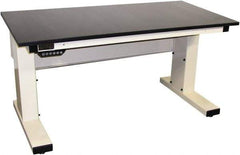 Proline - No Drawers, Work Bench - 1,000 Lb Capacity, Epoxy Resin Top, Light Gray, 30" Wide x 30-1/2" High x 72" Long - Eagle Tool & Supply