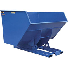 Vestil - 6,000 Lb Load Capacity, 5 Cu Yd, Steel Self-Dumping Hopper - 90" Wide x 79-3/8" Long x 64-3/8" High, Blue - Eagle Tool & Supply