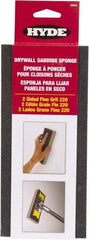Hyde Tools - 4" Wide x 8" Long, Fine Grade Sanding Sponge - 220 Grit, 3/4" Thick, Doublesided - Eagle Tool & Supply