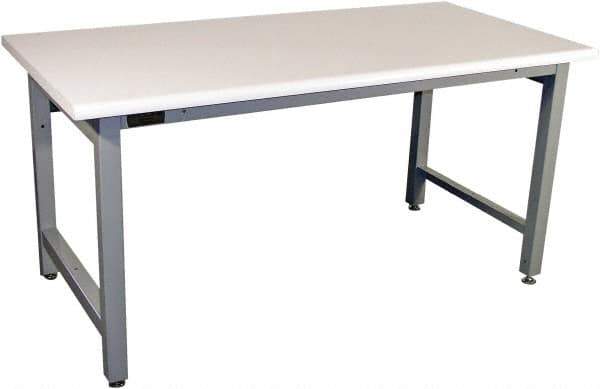 Proline - No Drawers, Work Bench - 5,000 Lb Capacity, Plastic Laminate Top, Light Gray, 36" Wide x 30" High x 72" Long - Eagle Tool & Supply