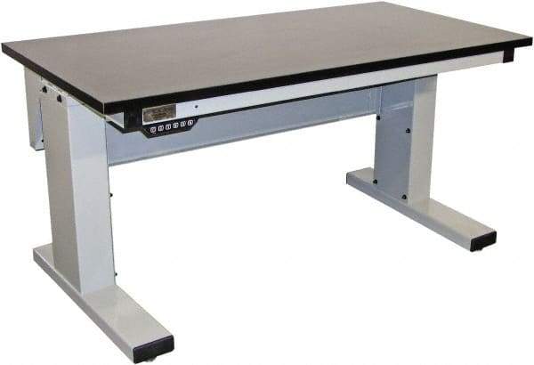 Proline - No Drawers, Work Bench - 1,000 Lb Capacity, Chem-Guard Top, Light Gray, 30" Wide x 30-1/2" High x 72" Long - Eagle Tool & Supply