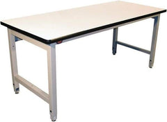 Proline - No Drawers, Work Bench - 5,000 Lb Capacity, Static Dissipative Top, Light Gray, 36" Wide x 30" High x 72" Long - Eagle Tool & Supply