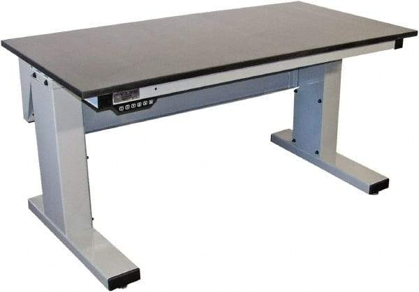 Proline - No Drawers, Work Bench - 1,000 Lb Capacity, Epoxy Resin Top, Light Gray, 30" Wide x 30-1/2" High x 72" Long - Eagle Tool & Supply