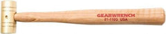 GearWrench - 1/2 Lb Nonsparking Brass Hammer - 10-1/2" OAL, 1" Face Diam, Hickory Handle - Eagle Tool & Supply