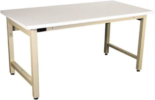 Proline - No Drawers, Work Bench - 5,000 Lb Capacity, Static Dissipative Top, Light Beige, 36" Wide x 30" High x 72" Long - Eagle Tool & Supply