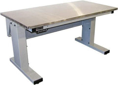 Proline - No Drawers, Work Bench - 1,000 Lb Capacity, Stainless Steel Top, Light Gray, 30" Wide x 30-1/2" High x 72" Long - Eagle Tool & Supply