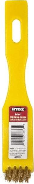 Hyde Tools - Wire Surface Preparation Brush - 2-1/2" Bristle Length, Nylon Handle - Eagle Tool & Supply