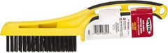 Hyde Tools - Wire Surface Preparation Brush - 1-1/4" Bristle Length, 3/4" Wide, Plastic Overmold Handle - Eagle Tool & Supply