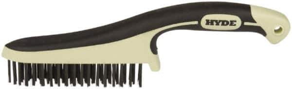 Hyde Tools - Steel Surface Preparation Wire Brush - 1" Bristle Length, 5" Wide - Eagle Tool & Supply