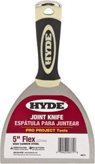 Hyde Tools - 5" Wide Flexible Blade Carbon Steel Joint Knife - Flexible, Polypropylene Handle - Eagle Tool & Supply