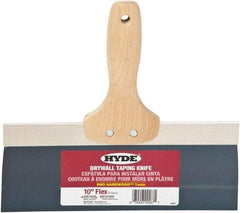 Hyde Tools - 10" Wide Flexible Blade Steel Joint Knife - Flexible, Hardwood Handle - Eagle Tool & Supply