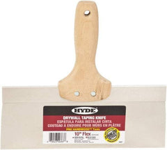 Hyde Tools - 10" Wide Flexible Blade Stainless Steel Joint Knife - Flexible, Hardwood Handle - Eagle Tool & Supply