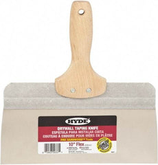 Hyde Tools - 10" Wide Flexible Blade Stainless Steel Joint Knife - Flexible, Hardwood Handle - Eagle Tool & Supply