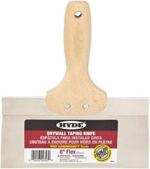 Hyde Tools - 8" Wide Flexible Blade Stainless Steel Joint Knife - Flexible, Hardwood Handle - Eagle Tool & Supply