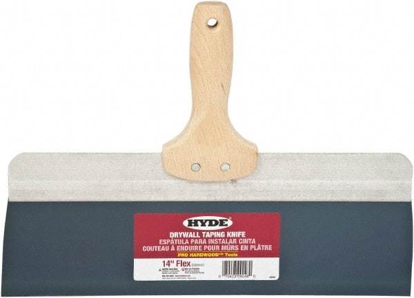 Hyde Tools - 14" Wide Flexible Blade Steel Joint Knife - Flexible, Hardwood Handle - Eagle Tool & Supply