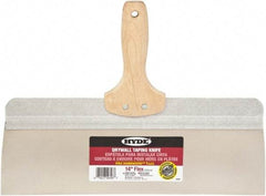 Hyde Tools - 14" Wide Flexible Blade Stainless Steel Joint Knife - Flexible, Hardwood Handle - Eagle Tool & Supply