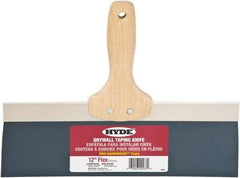Hyde Tools - 12" Wide Flexible Blade Steel Joint Knife - Flexible, Hardwood Handle - Eagle Tool & Supply