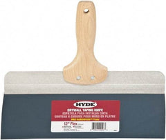 Hyde Tools - 12" Wide Flexible Blade Steel Joint Knife - Flexible, Hardwood Handle - Eagle Tool & Supply