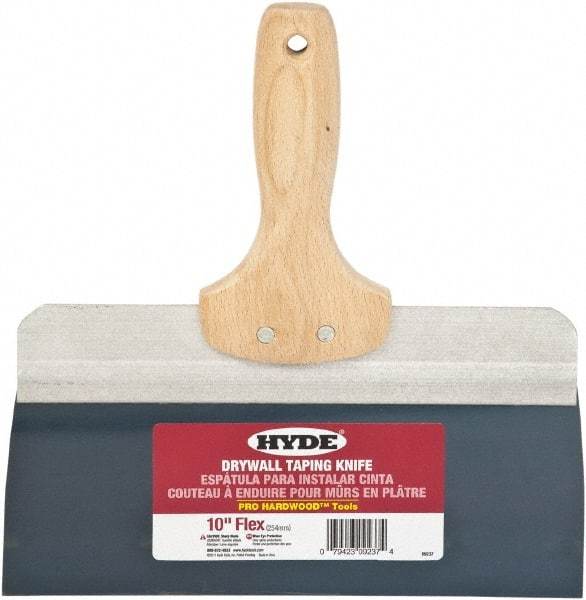 Hyde Tools - 10" Wide Flexible Blade Steel Joint Knife - Flexible, Hardwood Handle - Eagle Tool & Supply