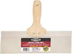 Hyde Tools - 12" Wide Flexible Blade Stainless Steel Joint Knife - Flexible, Hardwood Handle - Eagle Tool & Supply