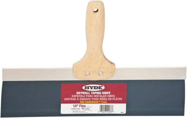 Hyde Tools - 14" Wide Flexible Blade Steel Joint Knife - Flexible, Hardwood Handle - Eagle Tool & Supply