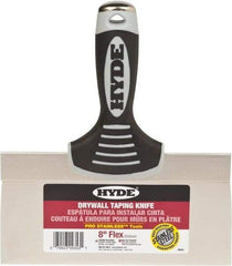 Hyde Tools - 8" Wide Flexible Blade Stainless Steel Joint Knife - Flexible, Plastic Overmold Handle - Eagle Tool & Supply