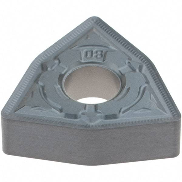 Tungaloy - WNMG432 HRM Grade AH8015 Carbide Turning Insert - AlTiN Finish, 80° Trigon, 1/2" Inscr Circle, 3/16" Thick, 1/32" Corner Radius - Eagle Tool & Supply