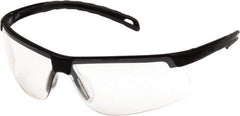 PYRAMEX - Photochromic Lenses, Framed Safety Glasses - Scratch Resistant, Black Polycarbonate Frame, Size Universal, Wrap Around - Eagle Tool & Supply