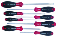 8 Piece - SoftFinish® Cushion Grip Screwdriver Set - #30298 - Includes: Slotted 3.0 - 8.0mm Phillips #1 - 3 - Eagle Tool & Supply