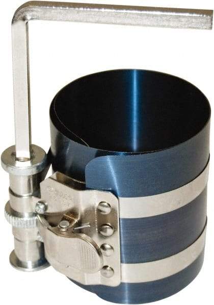 OEM Tools - Piston Ring Compressor - 3-1/2" High x 6.7" Long, For Use with Passenger & Light Trucks - Eagle Tool & Supply