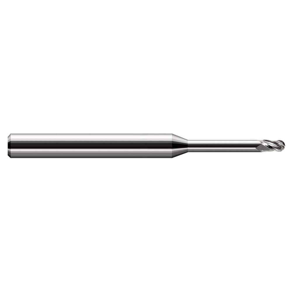 Harvey Tool - Ball End Mills; Mill Diameter (Inch): 9/64 ; Mill Diameter (Decimal Inch): 0.1406 ; Number of Flutes: 3 ; Length of Cut (Decimal Inch): 0.2200 ; Material: Solid Carbide ; Overall Length (Inch): 3