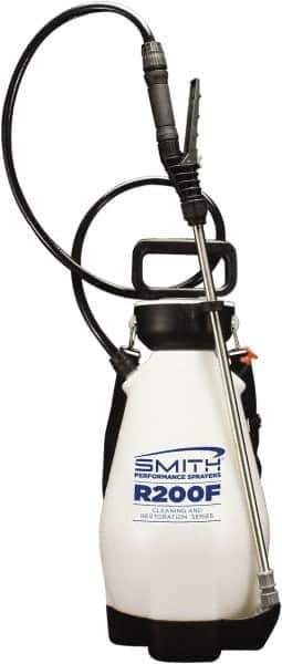 Smith Performance Sprayers - 2 Gal Chemical Safe Garden Hand Sprayer - Use with Cleaners/Degreasers, Polyethylene Tank, Funnel Mouth, Reinforced Hose - Eagle Tool & Supply