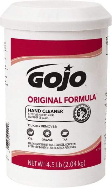 GOJO - 4.5 Lb Dispenser Refill Cream Waterless Hand Cleaner - White, Fragrance Free Scent - Eagle Tool & Supply