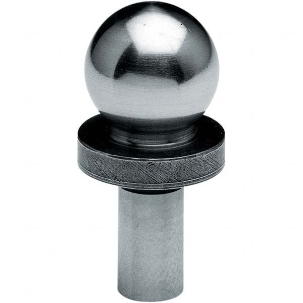 TE-CO - 1/2" Ball Diam, 1/4" Shank Diam, Alloy Steel Inspection Tooling Ball - Eagle Tool & Supply