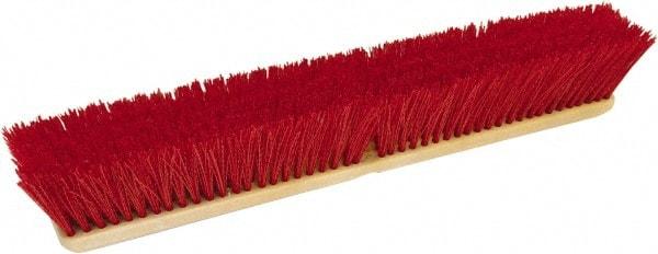 O-Cedar - 18" Heavy Duty Polypropylene Push Broom - 3-1/4" Bristle Length, Foam Block, Threaded Handle Connection, Handle Sold Separately - Eagle Tool & Supply