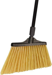 O-Cedar - 13" Wide, Beige Polypropylene Bristles, 54" Metal Handle, Angled Broom - 54 Inch Handle Length - Eagle Tool & Supply