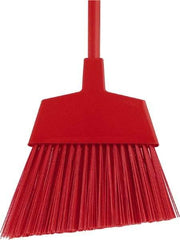 O-Cedar - 12" Wide, Red Polypropylene Bristles, 48" Metal Handle, Angled Broom - 48 Inch Handle Length - Eagle Tool & Supply