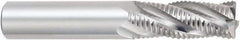 OSG - 1/2" Diam, Coarse Pitch, 1-1/4" LOC, 4 Flute Solid Carbide Roughing Square End Mill - Uncoated, 3" OAL, 1/2" Shank Diam, Centercutting, 30° Helix - Eagle Tool & Supply