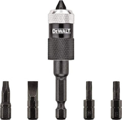 DeWALT - 6 Piece, Screwdriver Bit Set - #2, 1/4" Drive, Slotted, Phillips, Square Point - Eagle Tool & Supply