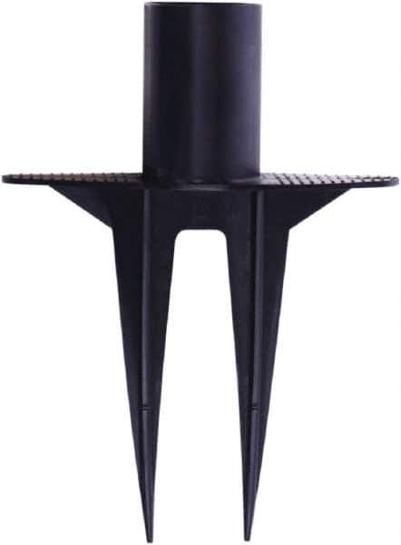 Banner Stakes - 11-5/8" High x 9" Long x 3-3/8" Wide Barrier Stanchion Spike - Nylon/Polyester, Matte Finish, Black, Use with Banner Stakes Plus Stakes - Eagle Tool & Supply