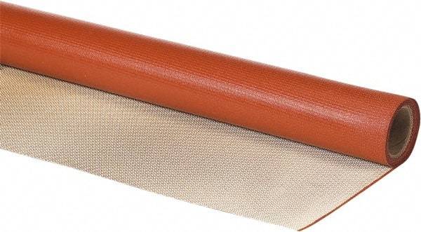 Auburn Mfr - 3' Wide x 0.047" Thick Silica Welding Cloth Roll - Red & Tan - Eagle Tool & Supply