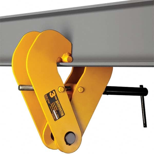 Harrington Hoist - Lifting Clamps Type: Beam Clamp Minimum Grip (Inch): 0.8280 - Eagle Tool & Supply