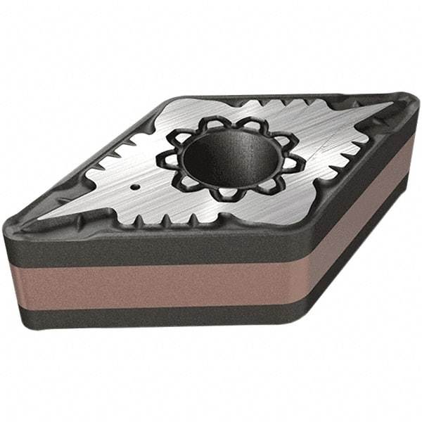Iscar - DNMG441 F3M Grade IC807 Carbide Turning Insert - TiAlN/TiN Finish, 55° Diamond, 12.7mm Inscr Circle, 6.35mm Thick, 0.4mm Corner Radius - Eagle Tool & Supply