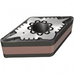 Iscar - DNMG441 F3M Grade IC807 Carbide Turning Insert - TiAlN/TiN Finish, 55° Diamond, 12.7mm Inscr Circle, 6.35mm Thick, 0.4mm Corner Radius - Eagle Tool & Supply