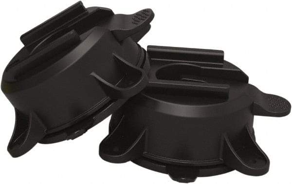 Banner Stakes - 3/4" High x 2-7/8" Long x 2-7/8" Wide Magnetic Wall Mount Barrier Suction Cup - Nylon/Polyester, Matte Finish, Black, Use with Magnetic Wall Mount Barriers - Eagle Tool & Supply