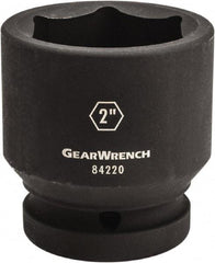 GearWrench - 1" Drive 2-7/16" Standard Impact Socket - 6 Points, 3-20/43" OAL - Eagle Tool & Supply