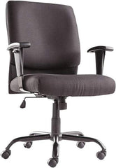 OIF - 43-3/4" High Big & Tall Swivel/Tilt Chair - 28-1/2" Wide x 27-3/8" Deep, Fabric Mesh Seat, Black - Eagle Tool & Supply